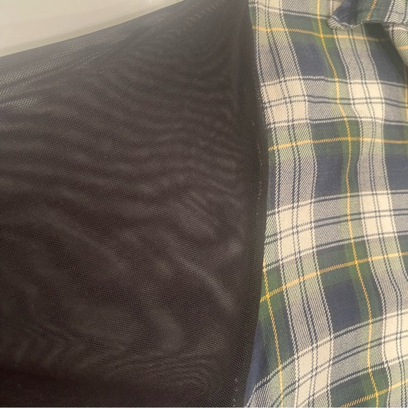 LF Furst Of A Kind oversized flannel with mesh sleeves & hood - Picture 9 of 16